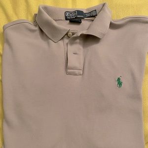 Grey short sleeve polo